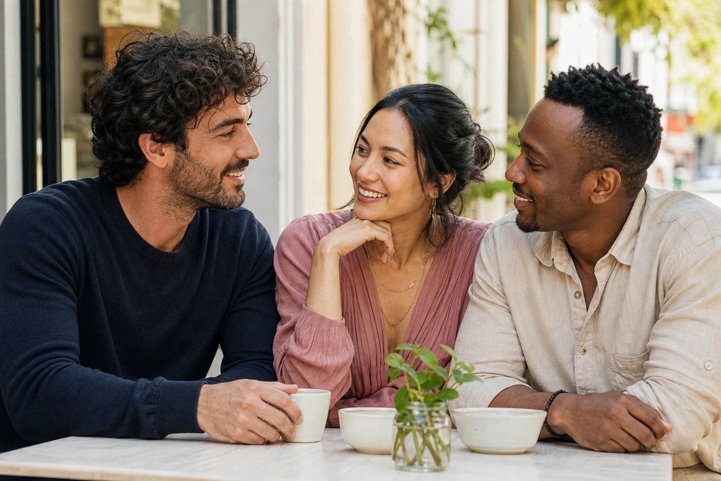 Friends spending time together outdoors